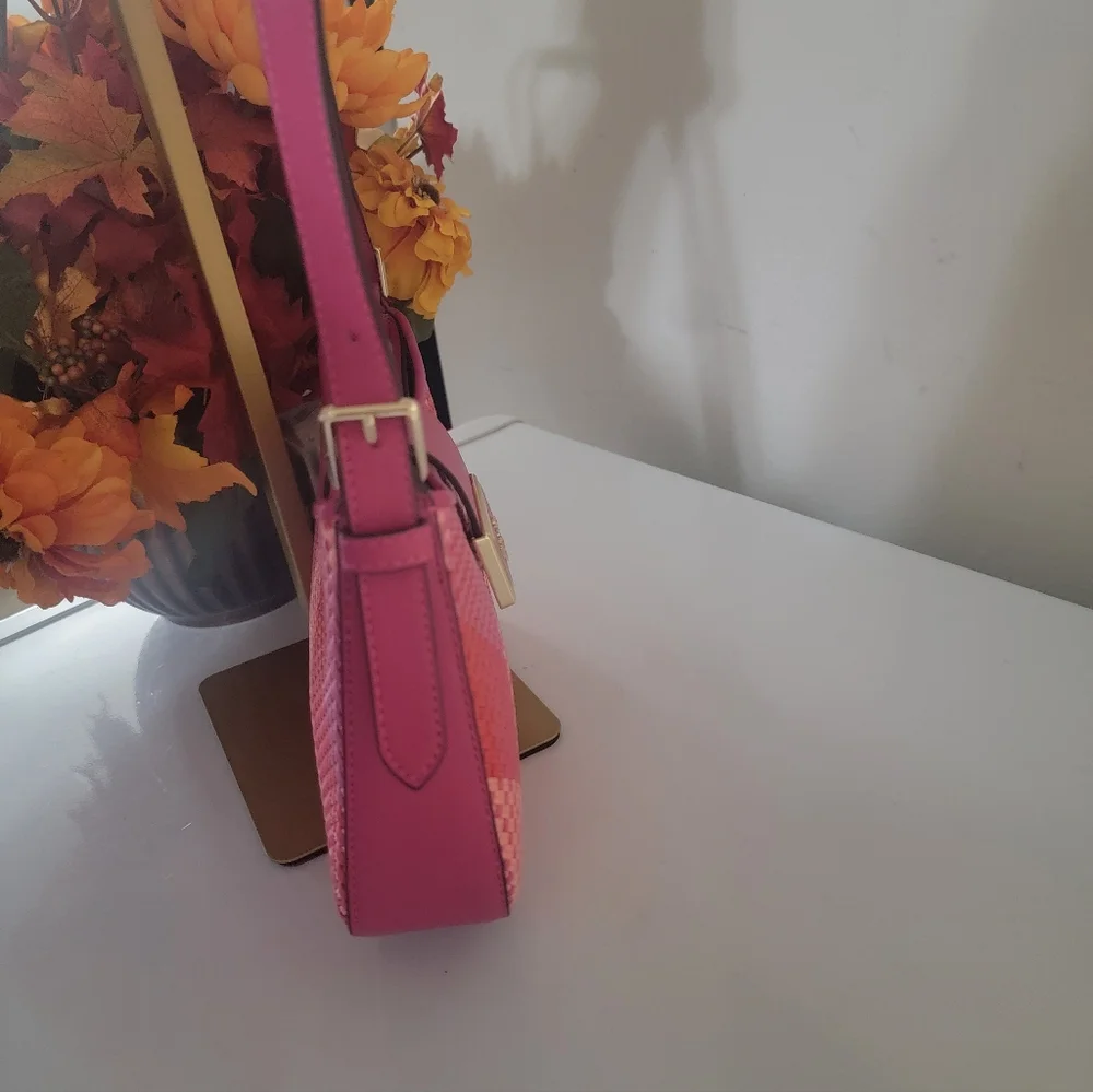 Kate Spade Vibrant Pink and Red Woven Shoulder Bag - Picture 6 of 9